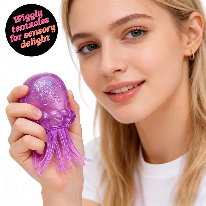 NeeDoh Nice Cube Sensory Fidget Toy Squishy Toys for Adults, Desktop Sensory Cube for Anxiety Relief and Focus Enhancement