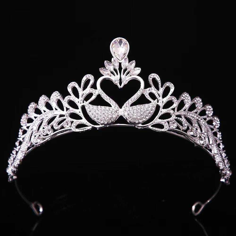 Princess Crystal Headband for Girls - Birthday & Performance Flower Accessories One Size