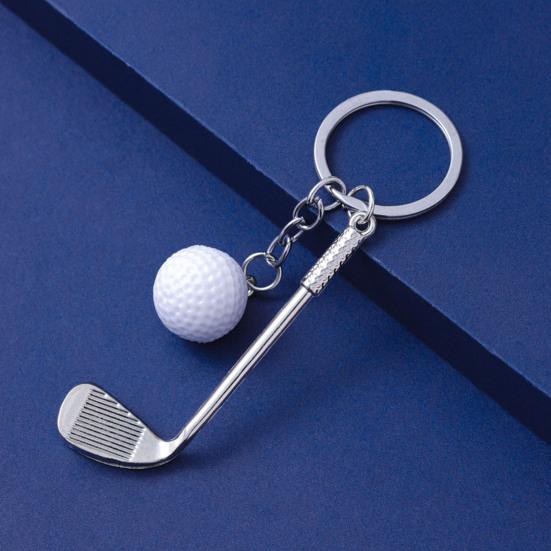 Keychain Pendant Simulated Golf Pendant Gym Keyring Sports Style Golf Club Key Holder Fitness Bag Accessories