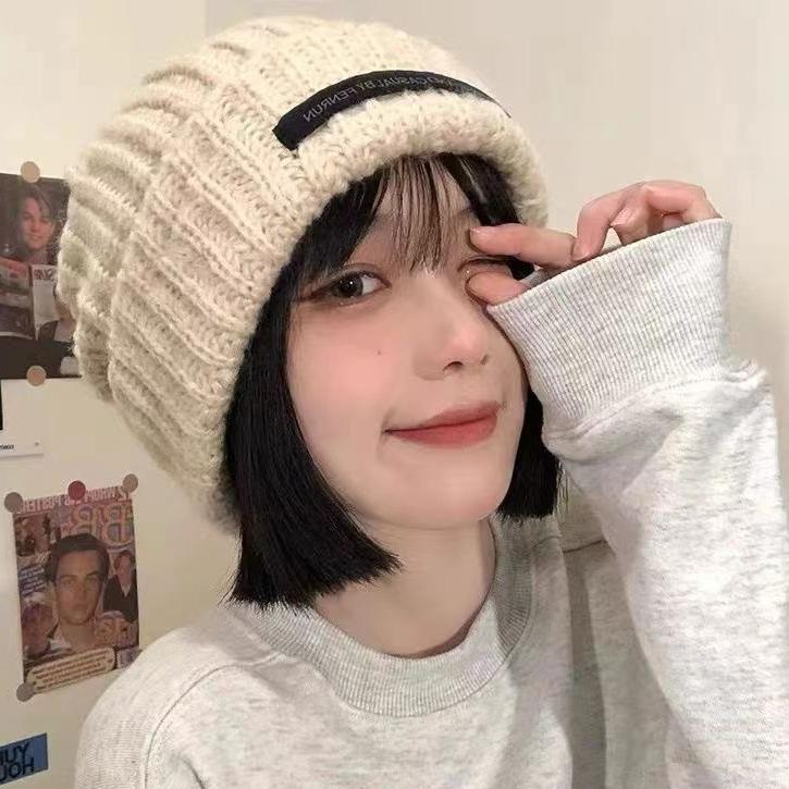 

DIMANAF женская вязаная шапка модная женская шерстяная шапка-подкладка толстая теплая 2024