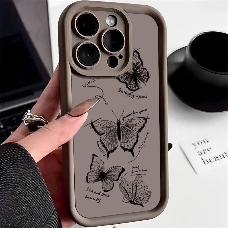 Black Butterfly Phone Case For Tecno Spark 30 10 Pro 30C 20C 10C Spark 20 Pro Plus Case Shockproof Soft Silicone Protect Cover