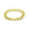 Titanium Steel Cuban Link Bracelet Men Geometric Hexagon Design Polished Finish Hypoallergenic Unisex Jewelry