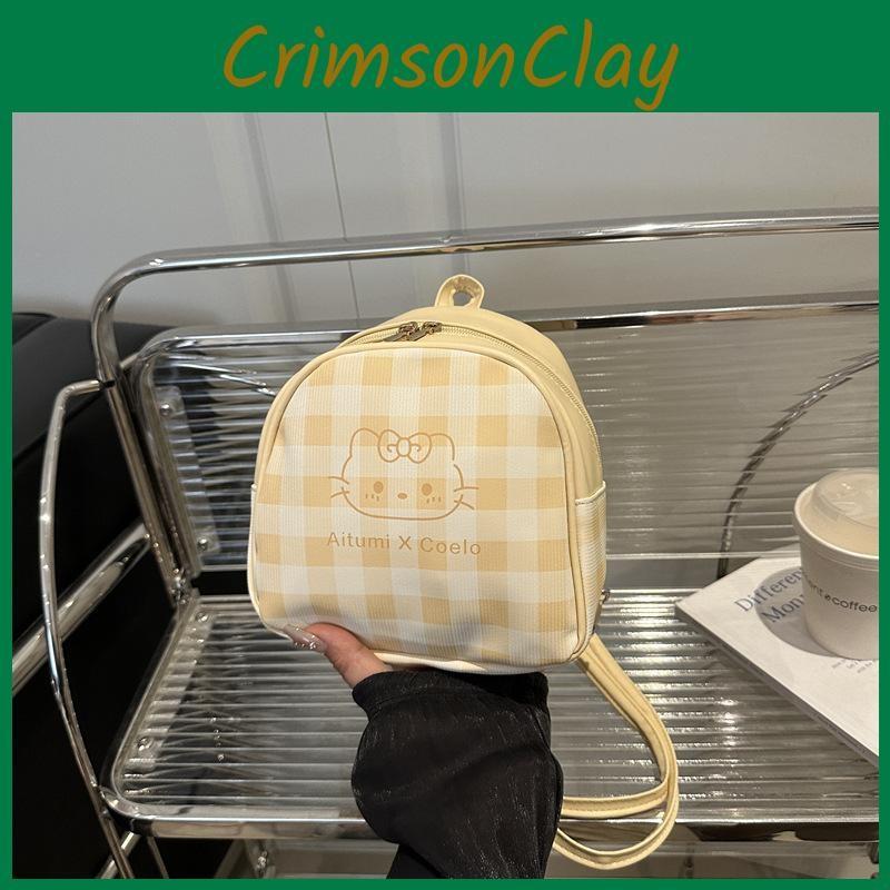 Checkered Pattern Single Shoulder Crossbody Bag Fashion Handbag