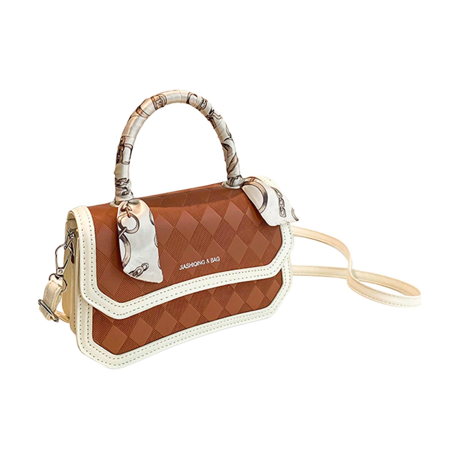 

Стильная стеганая сумка через плечо для женщин. Модная и универсальная сумка, идеально подходящая для повседневного использования и путешествий. коричневый