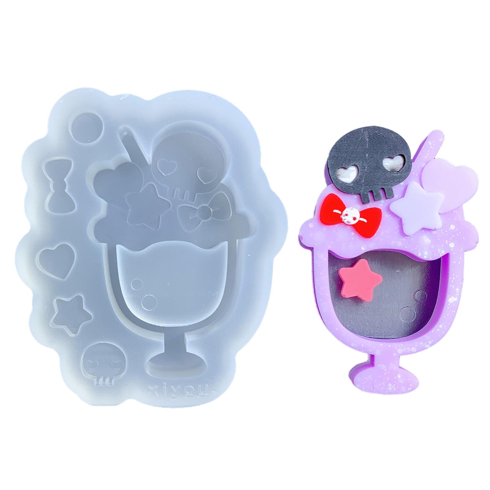

Ice Cream Shaped Shaker Silicone Moulds Resin Shaker Molds Resin Casting Mould Silicone Material for DIY Pendant Crafts 1