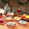 20PCS Disposable Disposable Serving Trays Food Grade Christmas Party Trays  Christmas Party