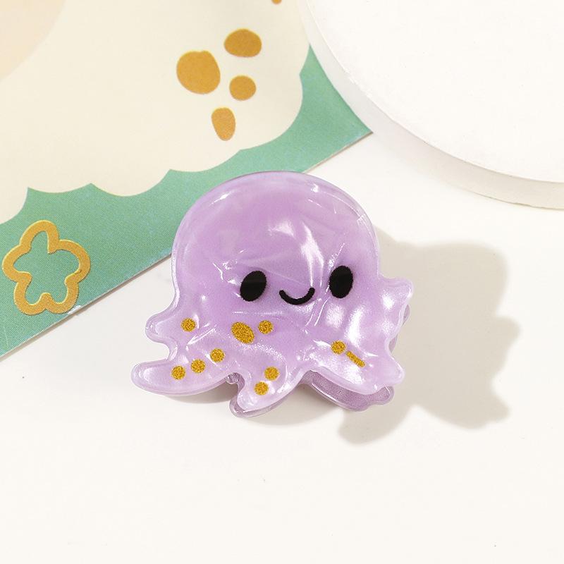 Niedliche Ozeantier Acetat Krallenklemme: Muschel, Delfin, Seestern, Welpen-Design