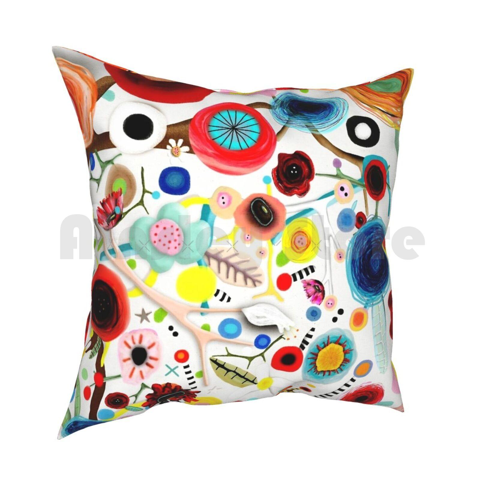 Be What You Want To Be Pillow Case Printed Home Soft Throw Pillow Meadow Art Floral Red And Blue London Be What You Want 30x30cm 12x12in