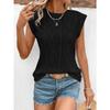 Summer New Women's Round Neck Jacquard Short-sleeved Loose T-shirt Vest for Women