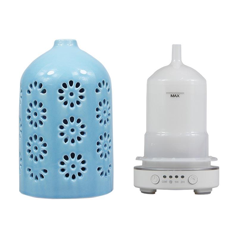 Ceramiczny Ultradźwiękowy Nawilżacz Powietrza Funkcja Czasowa Dyfuzor Aromatu Biurkowy Dyfuzor Olejków Eterycznych Dyfuzor Zapachu do Pomieszczeń ze Światłami