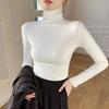 All-match Solid Color Pullover Long Sleeve Women's Clothing Spring Autumn Turtleneck T-shirt Casual Vintage Office Lady Tops