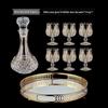 Handun Crystal Whiskey Decanter Set with 2 Glasses