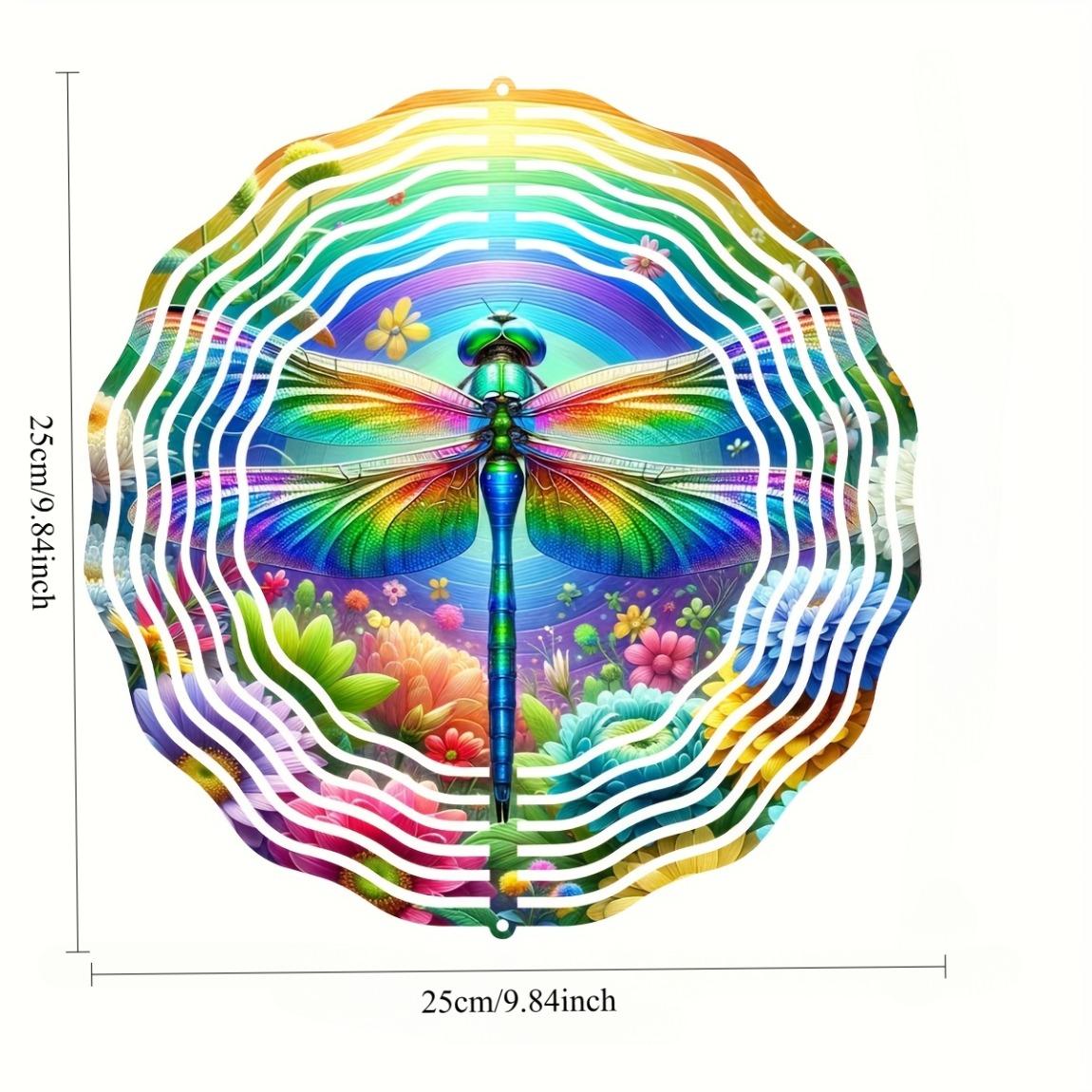 

Металлический ветряной спиннер Яркий дизайн стрекозы Красочный декор для сада Не требует электричества Идеальный подарок на День матери, дни рождения, новоселье 01A