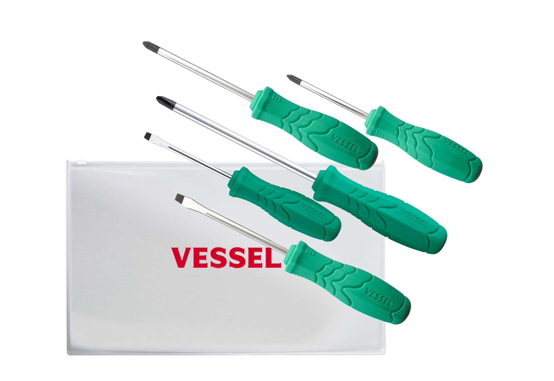 

VESSEL Sepadora Eco Screwdriver with Case, 5-Piece Set, 550-5PS зелёный