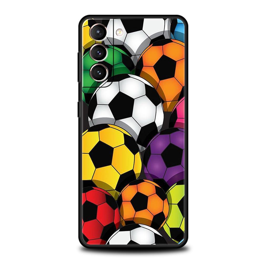 Phone Case For Samsung Galaxy S23 S22 Ultra S20 S21 FE 5G S10 S9 Plus S10E S8 Note 20 Silicone Cover Soccer ball Football Field