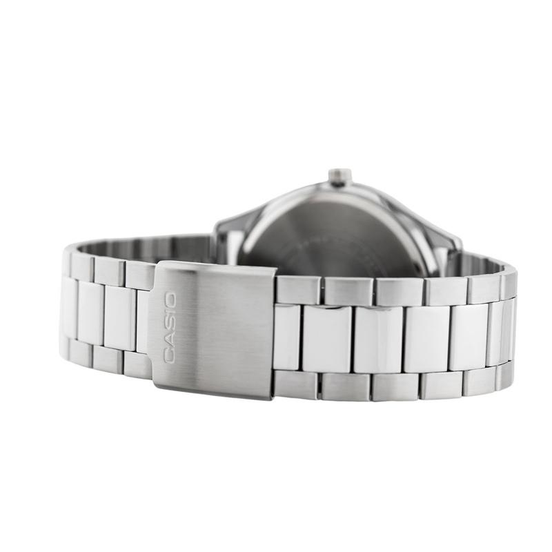 Casio 30 meters waterproof quartz movement stainless steel strap Japanese and Korean watch 5244.98.7mm men's watch silver dial MTP-VX01D-7B