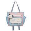 Tutorial Bag, Hand Bag, Shoulder Art Bag, Crossbody Large-capacity Schoolbag, Color-blocking Cartoon Learning Bag
