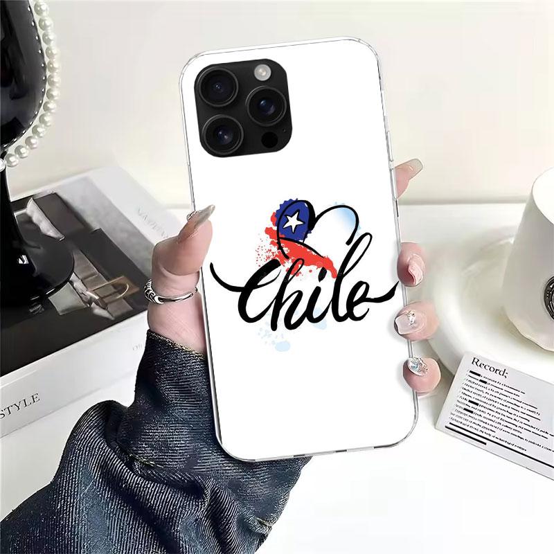 

Chile Flag Soft Phone Case For IPhone 11 17 Air 16E 16 Pro Max 15 + 14 Plus 13 Mini 12 Apple 7 SE 8 Fundas Coque 11 17 Air 16E 1 iPhone 16