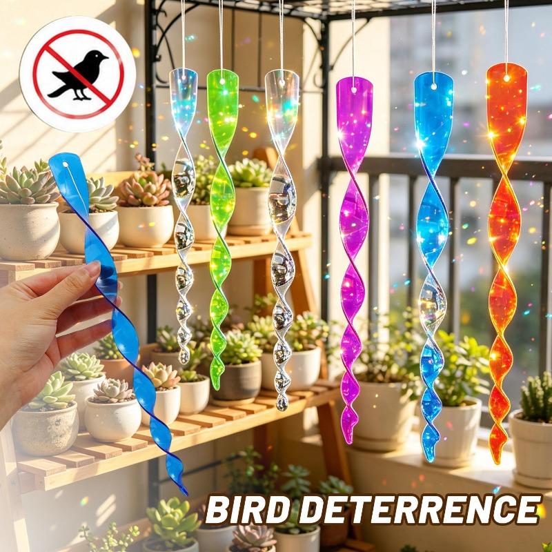 5/20 Stück Vogelabwehr Windspirale Drehende Stangen Hängende Ornamente Gartendekoration Taubenverscheucher Vogelabwehr Außen Zubehör
