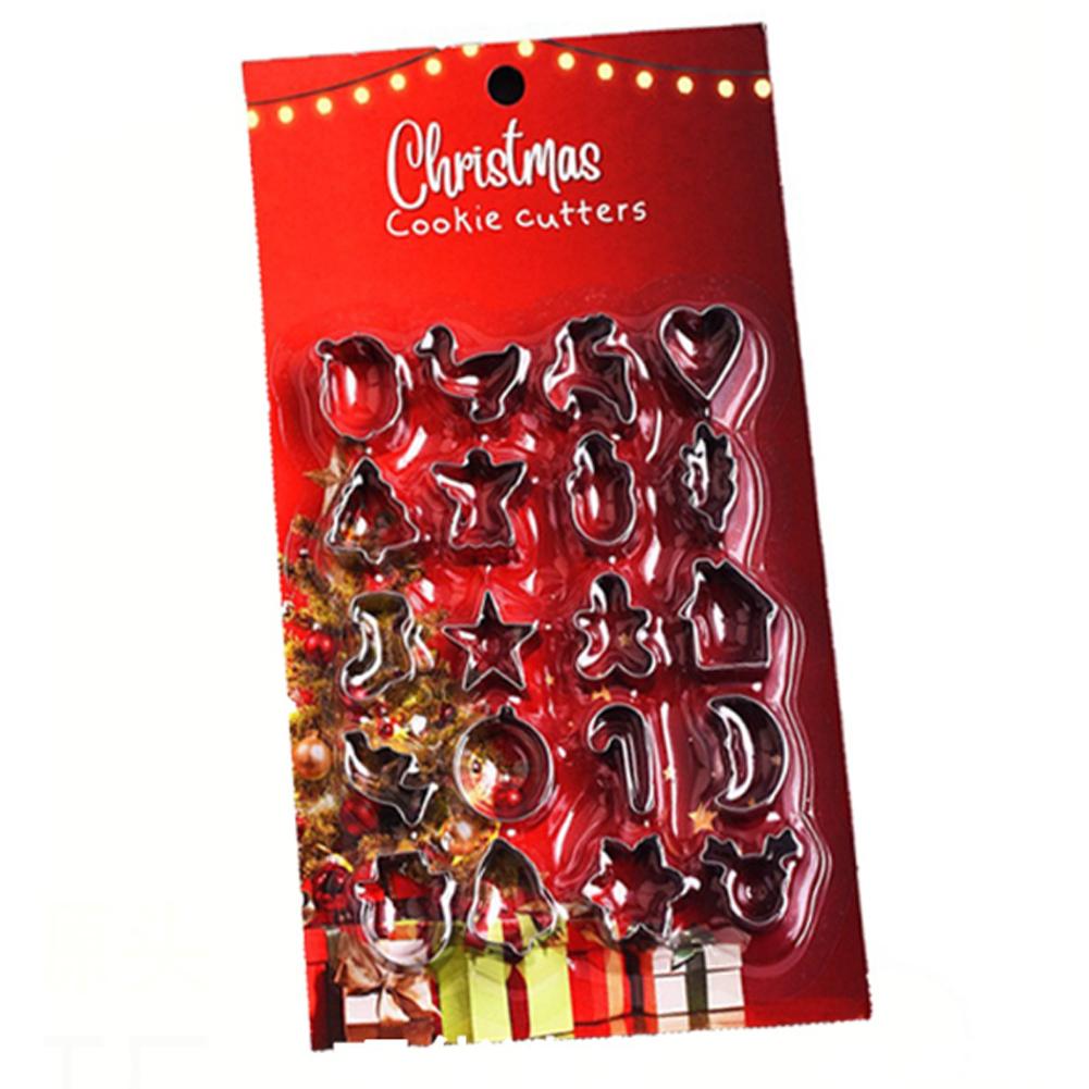 

Christmas Cookie Cutters New Stainless Steel Tree Star Snowflake Bell Snowman Love House for Baking DIY Christmas Decor