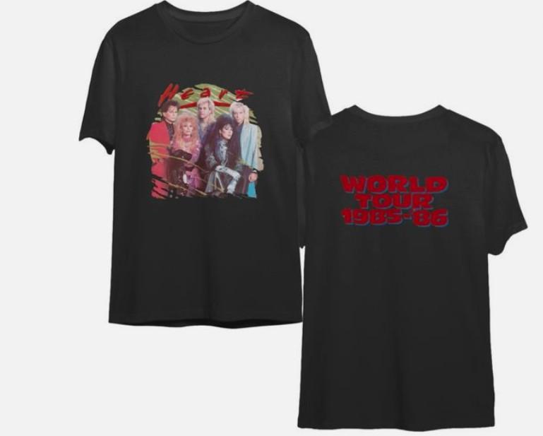Vintage Heart Tour Shirt – 1985–1986 World Concert Tee (2-Sided)
