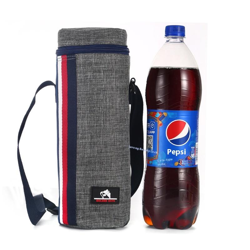 2L Portable Oxford Cloth Circular Insulated Bottle Cooler Bags Camping Accessories Insulated Water Bottle Bag