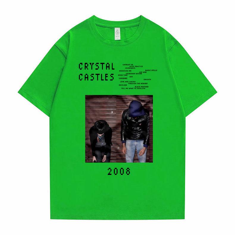 

Кристал Каслс Графические футболки Мужская Готическая Музыкальная Группа Футболка Мужская Винтажная Футболка Мужская Женская Хип-Хоп Рок Оверсайз Футболки 4XL