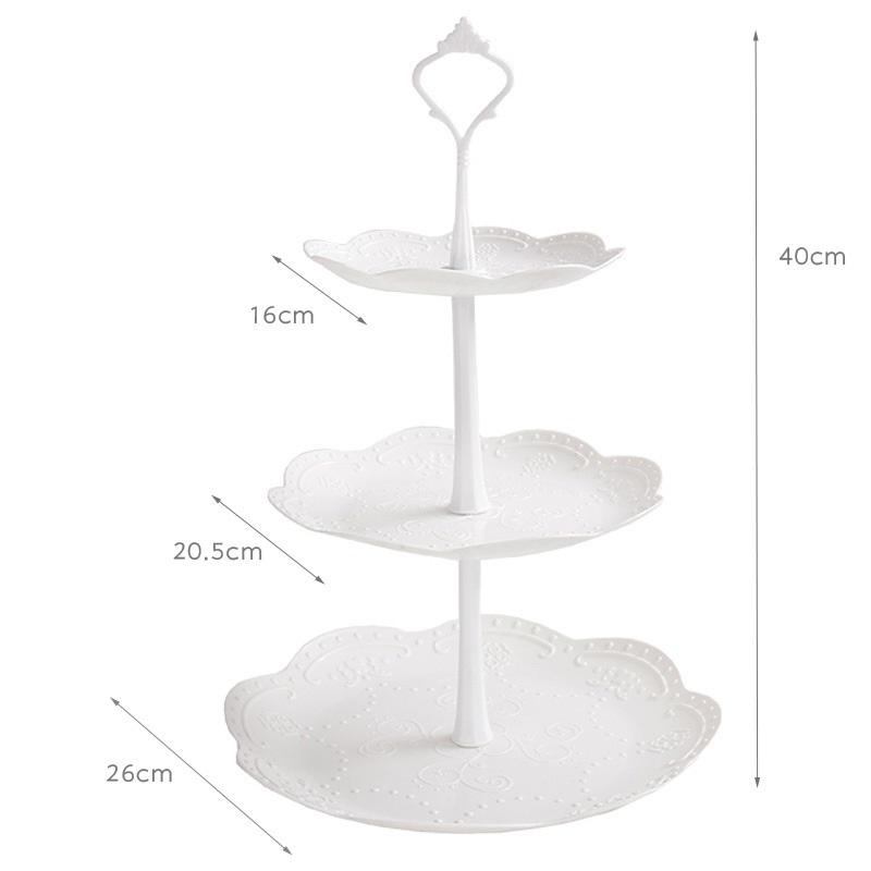 3 Tier Cupcake Stand Plastic Tiered Serving Stand Dessert Tower Tray for Tea Party Baby Shower Wedding Christmas Party