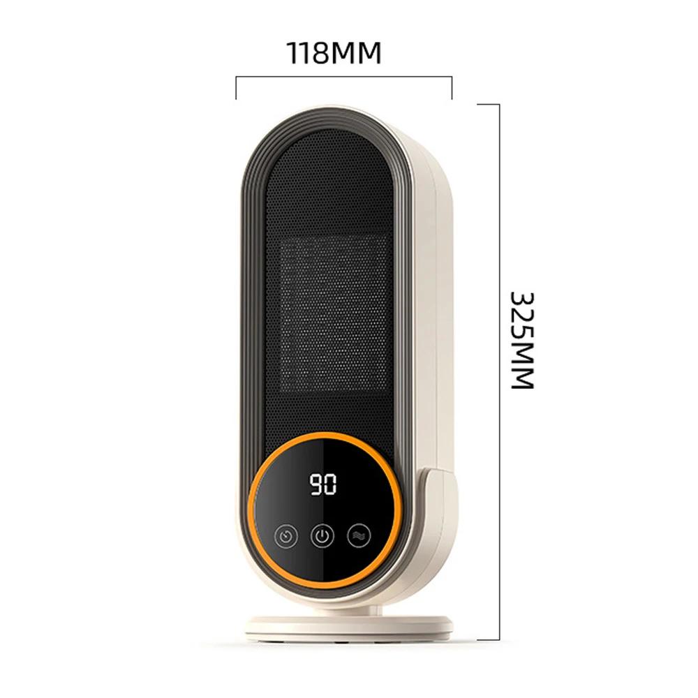 Tragbarer Winterheizlüfter für Zuhause 1200W Hohe Leistung mit LCD-Touchscreen Schnelle Heizung Fernbedienung Intelligente Fernsteuerung 3-stufige Zeitschaltuhr Heizung