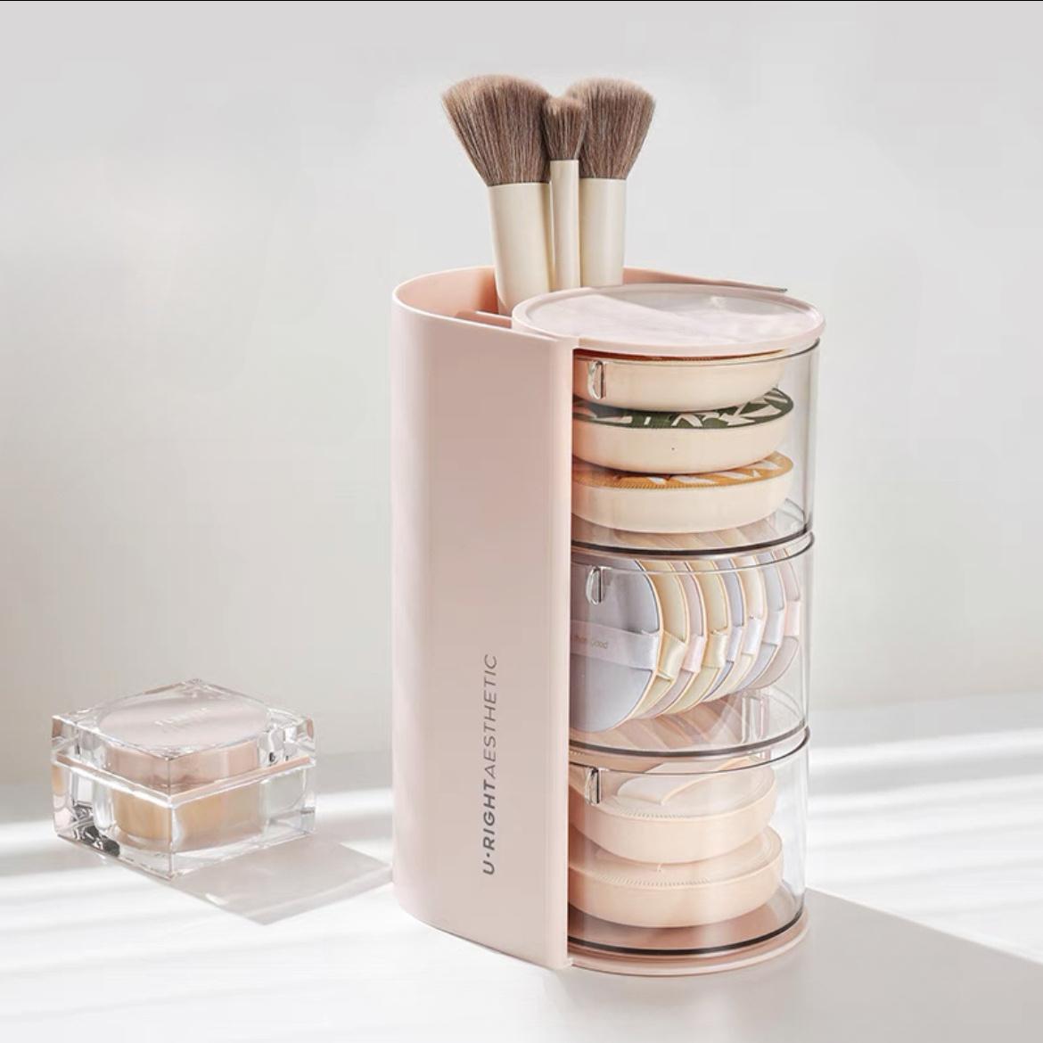 

1 шт. Держатель для кистей для макияжаОрганайзер для кистей для макияжа, органайзер для хранения косметики, настольный органайзер для кистей для макияжа, бьюти-блендеров и пуховок для пудры