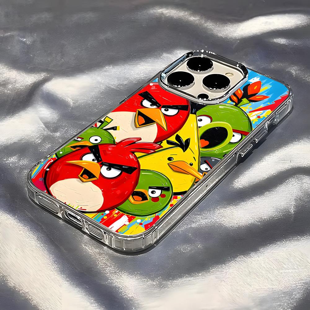 

A-angry Birds Phone Case For IPhone 17 Pro Max 16 15 14 Pro Max IPhone 13 Pro Max 11 Plus Transparent Cover iPhone 11 Pro Max