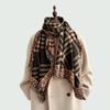 Autumn New Versatile Maillard Plaid Jacquard Scarf Women's Fashion Warm and Cold Scarf with Decorative Shawl