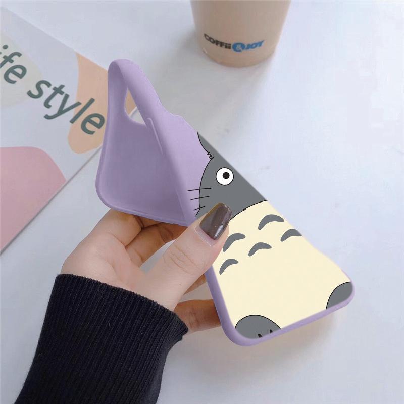 Roztomilý anime obal Totoro na telefon pro iPhone Samsung A55 S24 FE S25 M35 Xiaomi Redmi Note 13Pro 14C Huawei Honor Realme Nárazuvzdorný Kryt proti poškrábání Matný