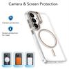 Magsafe Magnetic Wirelesss Charging Case For Samsung Galaxy S25 Edge S24 S23 S22 Ultra Plus Camera Protector Holder Clear Cover