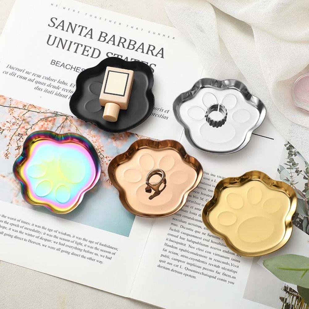 3pcs Earphone Key Organizer Kitten Jewelry Tray Jewelry Storage Plate  for Rings and Earrings