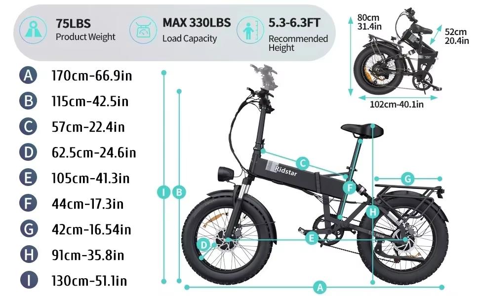 Nové H20 Pro 2000W Skládací Elektrické Kolo 48V23AH 20palcové Silné Pneumatiky Duální Motor Terénní MTB