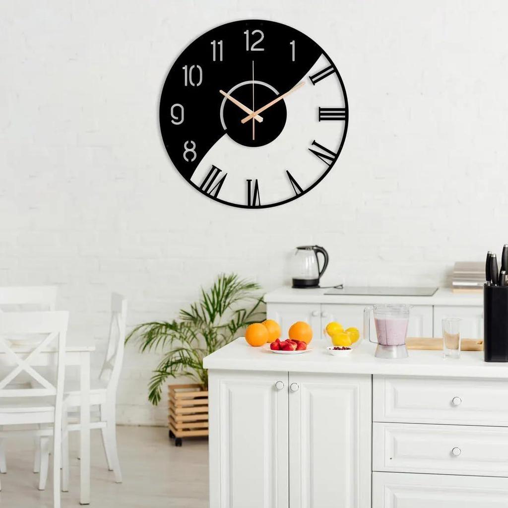 Stylish Metal Analog Wall Clock for Living Room, Office, Kitchen, Home and Hall | Antique Fancy Big Size Modern Wall Watch for Home Decor (60CM)