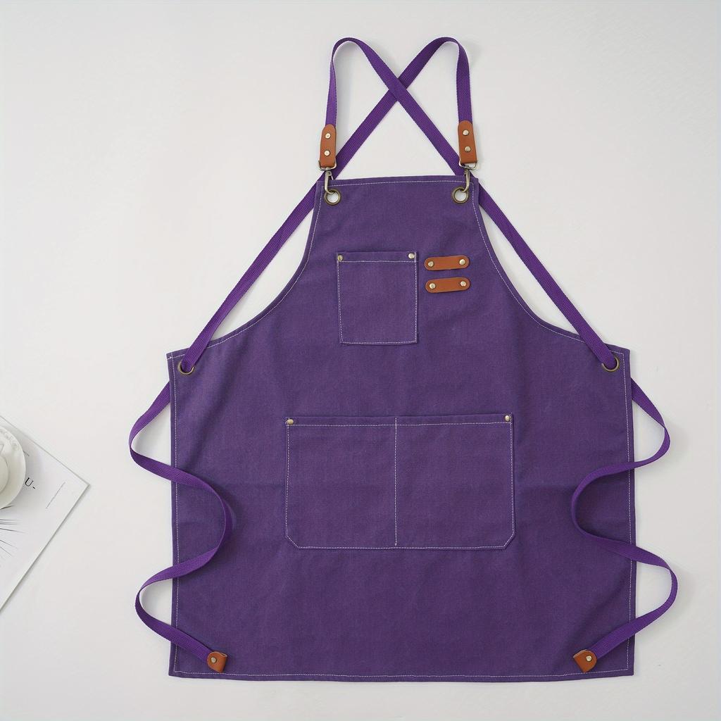 Durable Build  Thick Canvas Apron in Light Color Ideal for Kitchen, Baking, Barista, Hairdresser Painter Work,Durable Kitchen Apron Stylish Workwear