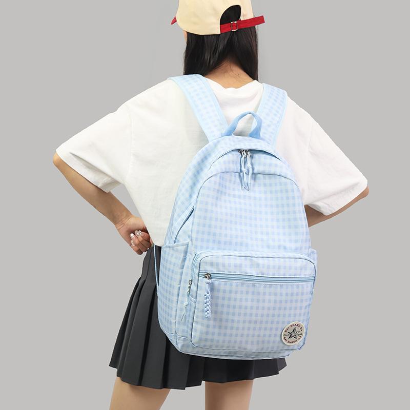Schoolbag new Japanese ins fresh and sweet cute backpack junior high school students casual simple large capacity backpack
