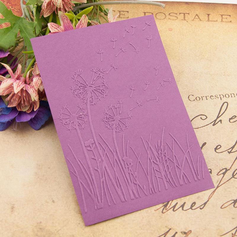 Buy Dandelion Plastic Embossing Folder Template DIY Scrapbook Photo ...