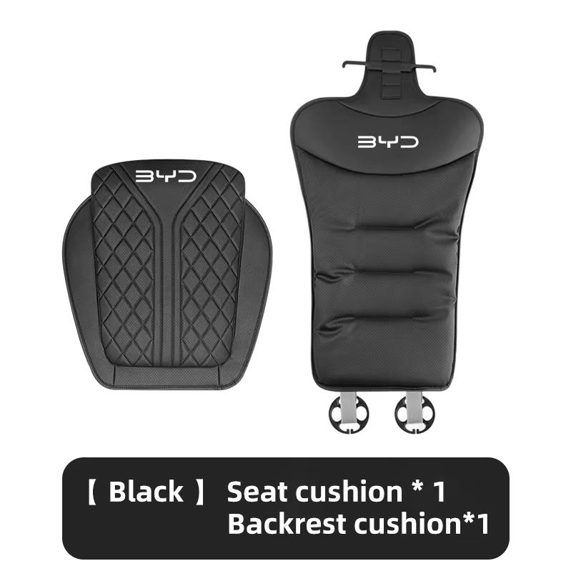Car Seat Cushion Cover For BYD Sealion 7 ATTO 3 Han Song Plus Seagyll V2l Dolphin Four Seasons Universal Nappa Leather Seat Pad
