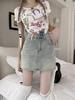 Women's Retro High Waist Denim Midi Skirt - Summer A-line Slim Fit