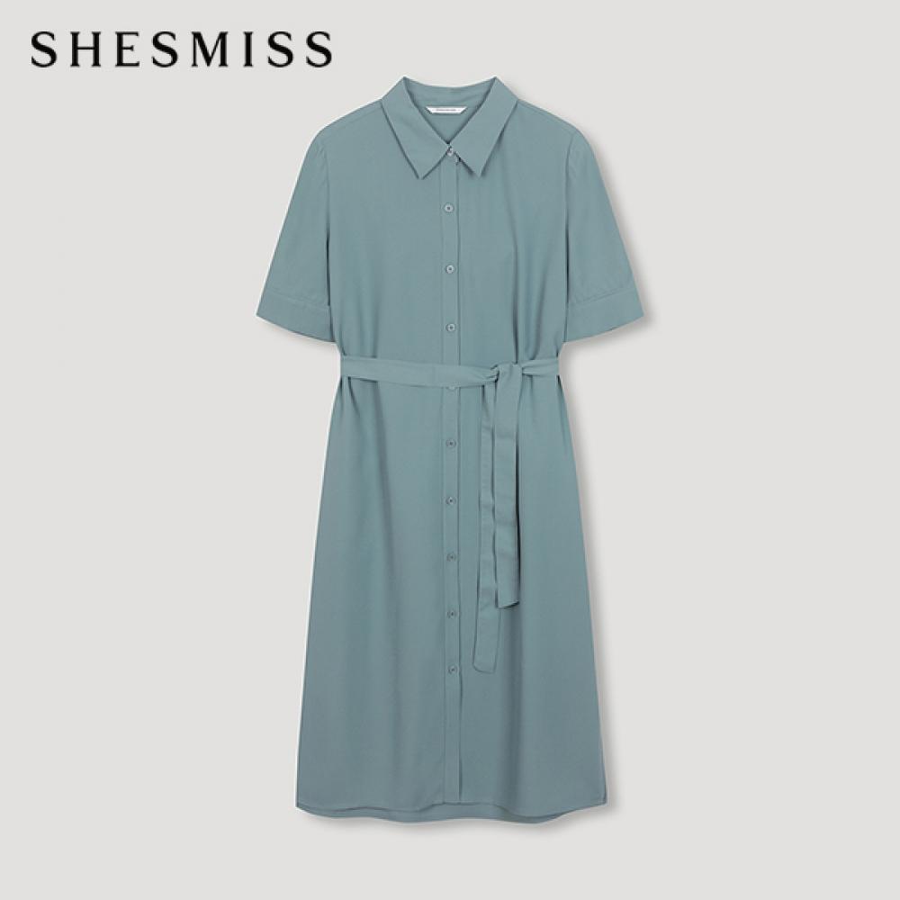 

She S miSS Belted Shirt dreSS Swwopn22060 Bl Blue/55
