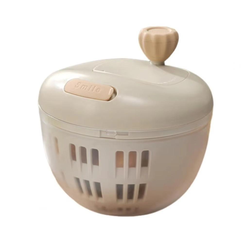 New 3-in-1 Salad Spinner Manual Operation Multi-Functional Vegetable Dehydrator with Base Fruit Cleaner Bowl Kitchen Use