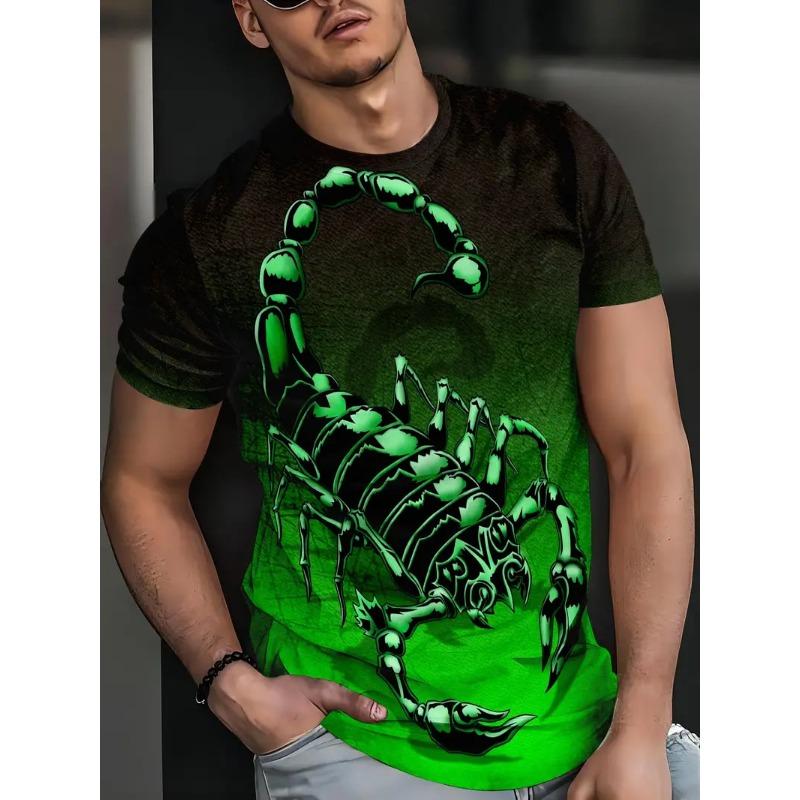 Animal Scorpion Pattern T Shirts For Men/Women 3D Printing Street Trend T-shirts Summer Short Sleeve Tops Oversized Man Clothing
