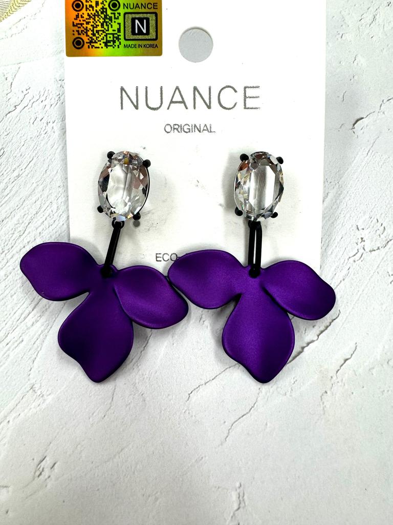 Boucles d'oreilles NUANCE Silk Blossom 7 Green, marque coréenne premium, bijoux coréens, accessoires coréens, style coréen, KBeauty