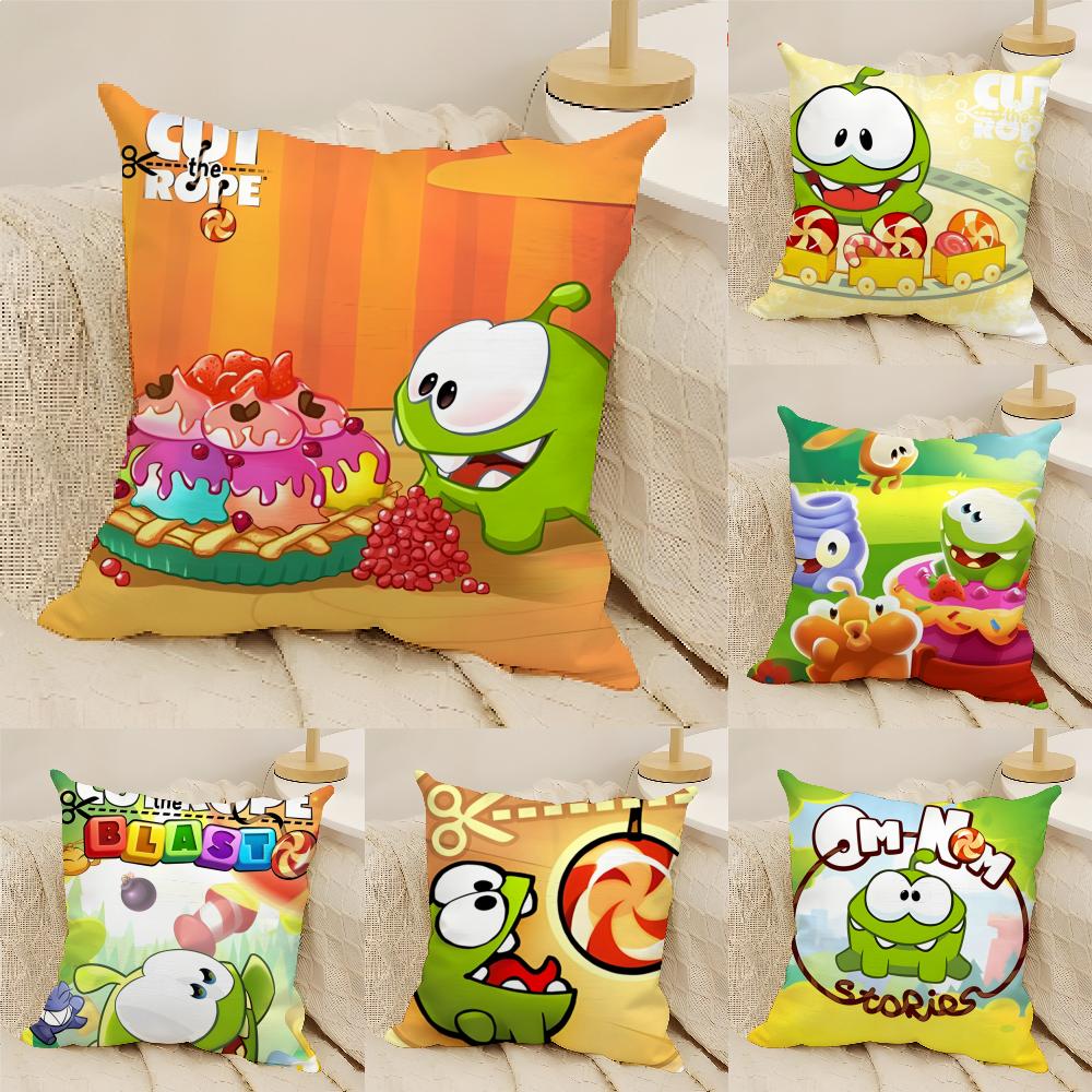 Puzzle Game C-Cut The Rope 2 Pillow Case Linen Pillow Case Sofa Home Decor Cushion Cover Cushion Cove
