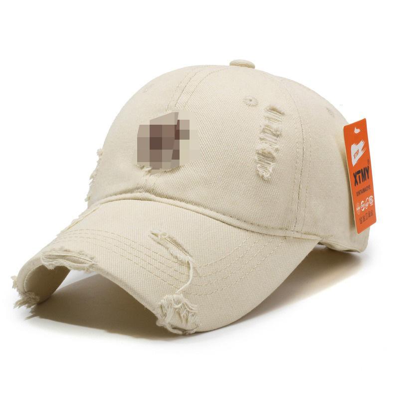 Distressed Baseball Cap Women Unisex Trendy Embroidered Letter Sun Visor Dad Hat