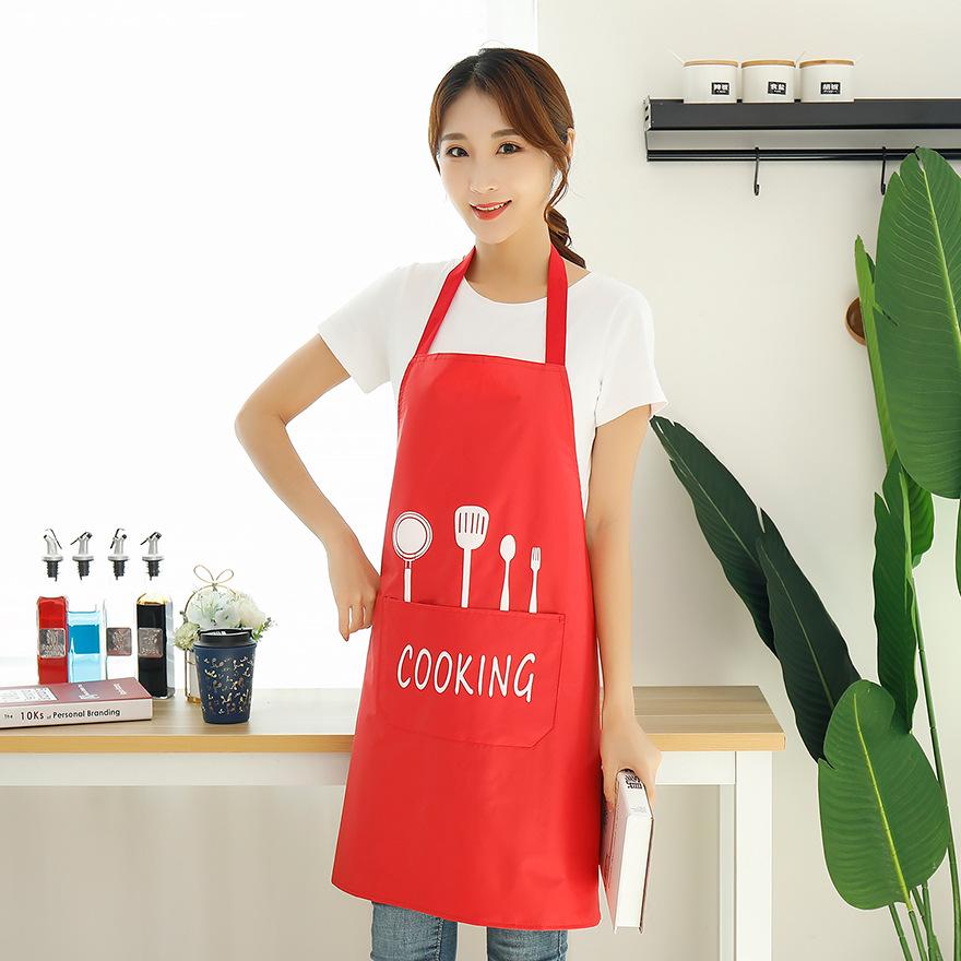 Nordic Style Waterproof Kitchen Apron with Sleeves - Oil-Proof and Customizable
