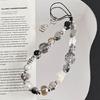 Elegant Flower Bead Pendant Accessory Y2K Heart Phone Charm Strap Hangings Charm